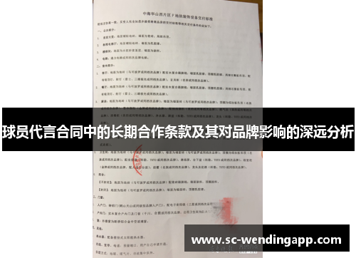 球员代言合同中的长期合作条款及其对品牌影响的深远分析